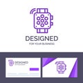 Creative Business Card and Logo template Watch, Hand Watch, Timer, Education Vector Illustration