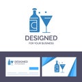 Creative Business Card and Logo template Wine, Glass, Bottle, Easter Vector Illustration