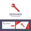 Creative Business Card and Logo template Wrench, Option, Tool, Spanner, Tool Vector Illustration Royalty Free Stock Photo