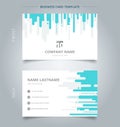 Creative business card and name card template blue and gray Rounded Lines vertical Halftone Transition background. Royalty Free Stock Photo