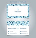 Creative business card and name card template blue color modern Royalty Free Stock Photo