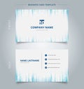 Creative business card and name card template blue vertical lin