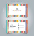 Creative business card and name card template colorful pastels v