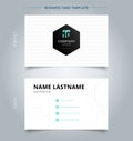 Creative business card and name card template geometric white, g Royalty Free Stock Photo