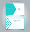 Creative business card and name card template green and white tr Royalty Free Stock Photo
