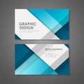 Creative business card template in blue Royalty Free Stock Photo