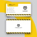 Creative business card template with police line tape