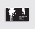 Creative business card templates with minimalistic ink design. Vector Illustration Royalty Free Stock Photo