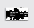 Creative business card templates with minimalistic ink design. Vector Illustration Royalty Free Stock Photo