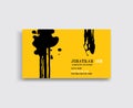 Creative business card templates with minimalistic ink design. Vector Illustration Royalty Free Stock Photo