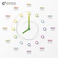 Creative business clock. infographic design template. Vector