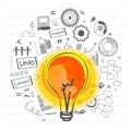 Creative business infographic elements for idea concept. Royalty Free Stock Photo