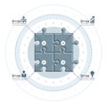 Creative business infographics concept, puzzle elements idea, la Royalty Free Stock Photo