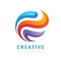 Creative business logo design. Abstract concept positive icon sign. Power energy corporate identity logo. Dynamic development Royalty Free Stock Photo