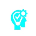 Creative business solutions cyan icon Royalty Free Stock Photo
