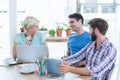 Creative business team in a meeting Royalty Free Stock Photo