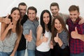 Creative business team showing thumb up Royalty Free Stock Photo