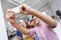 Creative business team taking selfie at office Royalty Free Stock Photo