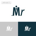 Creative Businessman logo design with Mr. letter combination