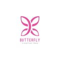 Creative Butterfly Concept Logo Design Template Royalty Free Stock Photo