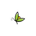 Creative butterfly logo for cosmetics brand logo template Royalty Free Stock Photo