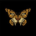 Creative butterfly with tiger face vector