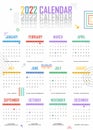 Creative 2022 calendar design template idea