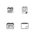 creative calendar icons set. Date icons set. Vector illustration