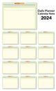 Creative Calendar Note Daily Planner 2024 vector design template. Desk calendar, writable calendar