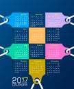 Creative calendar simple vector template