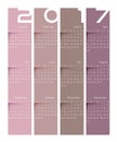 Creative calendar simple vector template