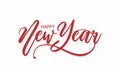Creative Calligraphic Card for New Year. Happy New Year Wishing Greeting Card Design.