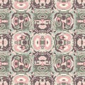 Creative camouflage geometric ornament. Abstract camo seamless background pattern