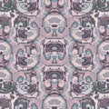 Creative camouflage geometric ornament. Abstract camo seamless background pattern