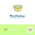 Creative Carton Logo Design. Flat color Logo place for Tagline. Vector Illustration