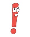 Creative cartoon exclamation symbol