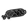 A creative cartoon icon drawing of fresh corn on the cob Royalty Free Stock Photo