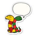 A creative cartoon snakes and speech bubble sticker