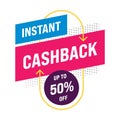 Creative Cashback banner on White Background 04