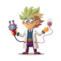 Creative Cartoon Eccentric Inventor Character Royalty Free Stock Photo
