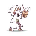 Creative Cartoon Eccentric Inventor Character Royalty Free Stock Photo