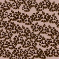 Creative cheetah camouflage seamless pattern. Camo leopard elements background Royalty Free Stock Photo