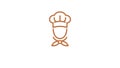Creative Abstract Chef Hat Head Logo Vector Design Symbol Icon Illustration