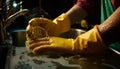 Creative chef prepares homemade cookies with flour and sweet dough generated by AI