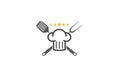 Creative Chef Spatula Logo Design Symbol Vector Illustration