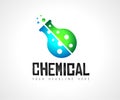 Creative Chemical Lab Colorful Logo design for brand identity, c