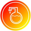 A creative chemical vial circular in hot gradient spectrum