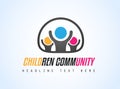 Creative Children Community Logo design for brand identity, comp Royalty Free Stock Photo