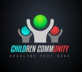 Creative Children Community Logo design for brand identity, comp Royalty Free Stock Photo