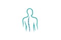 Creative Chiropractic Back Spine Logo Design Vector Symbol Illustration